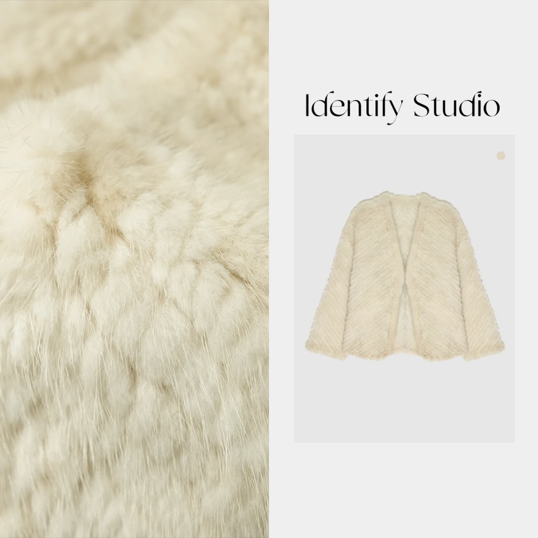 IDENTIFY香香“麦穗纹开衫外套”秋冬休闲宽松外套24AW