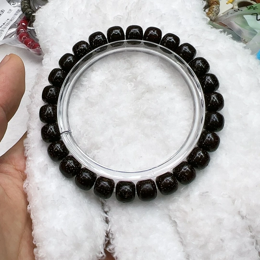 星月菩提手串61傲世糯冰黑金玉华星月菩提单圈98