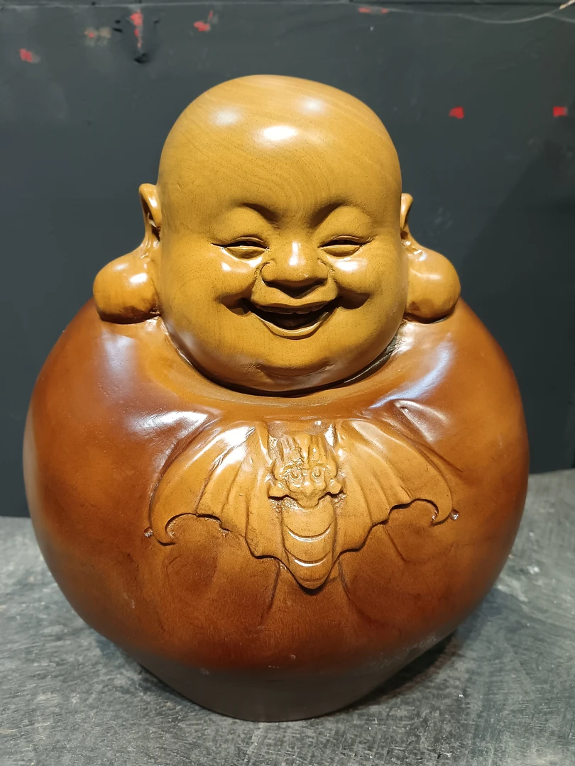 香樟木人物雕刻摆件