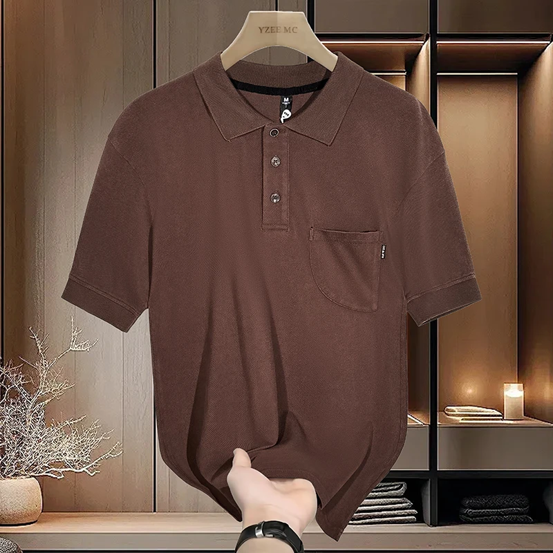 【轻奢男装-polo杉浮力款】夏季新款时尚扎染印花休闲百搭T恤P1925