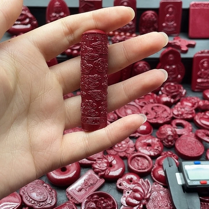 心***痕天然辰砂朱砂吊坠
