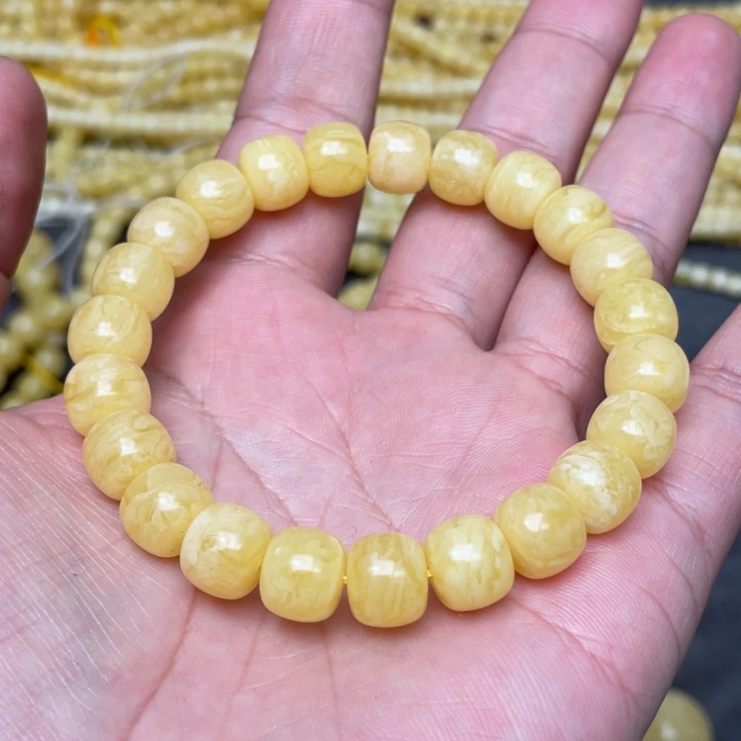 蜜蜡裸石未镶嵌蜜蜡手串10mm