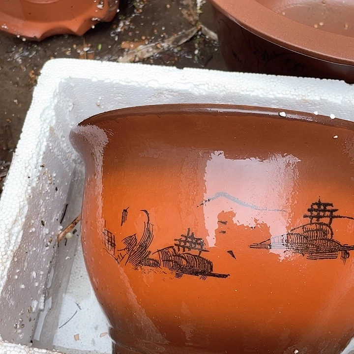 紫砂30紫气东来花盆花盆