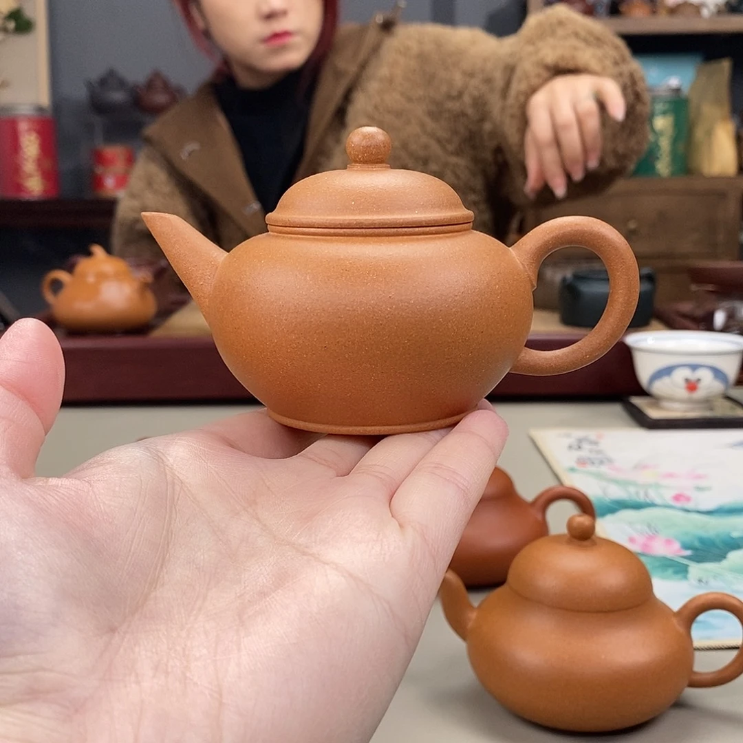 茶壶紫砂黄金段半手水平140cc