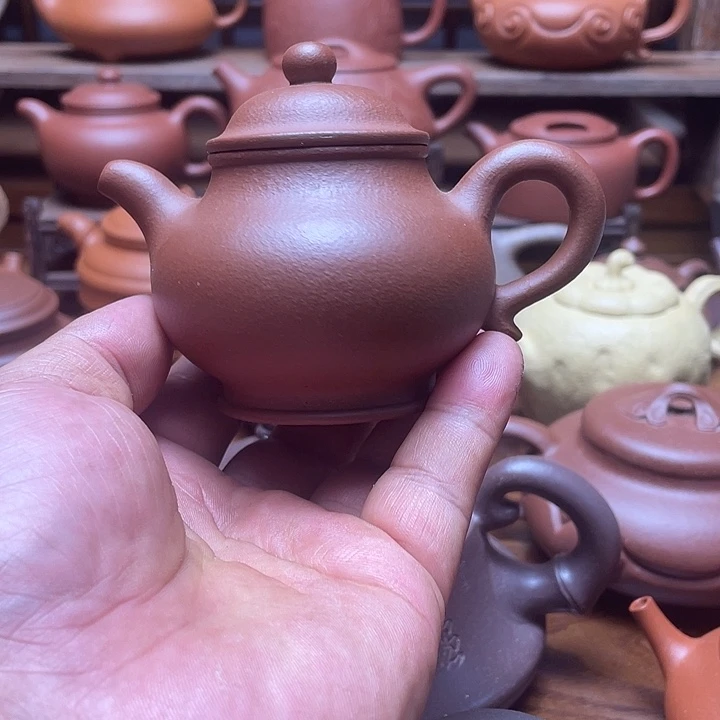 茶壶紫泥宜兴紫砂壶半手工制作130cc