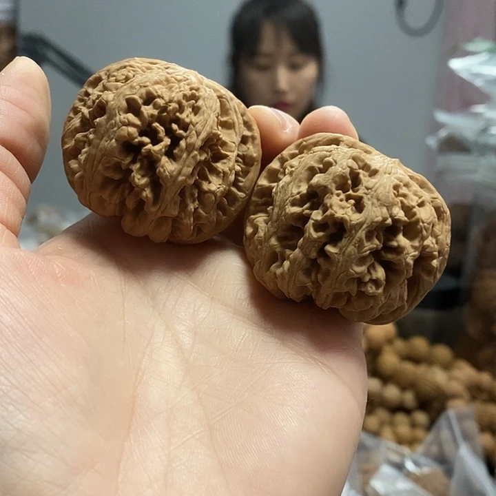 把件文玩核桃46球粗筋修