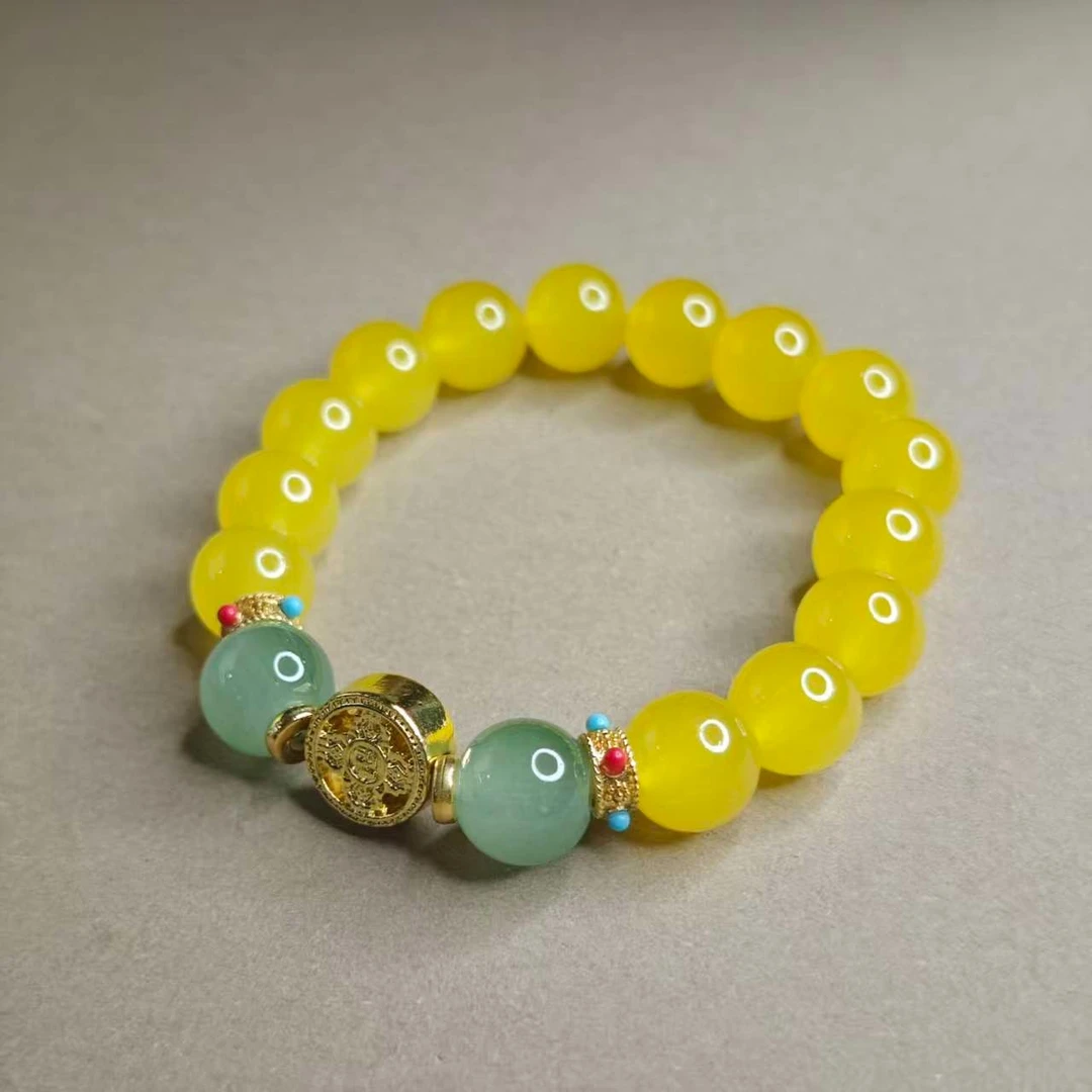 【小天总专属】FU002 -DIY配件-精美设计款黄手串-多样性发其一