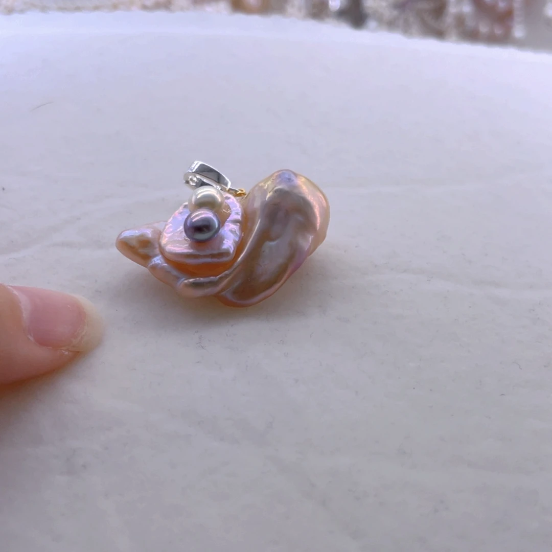 未镶嵌耳饰淡水珍珠吊坠