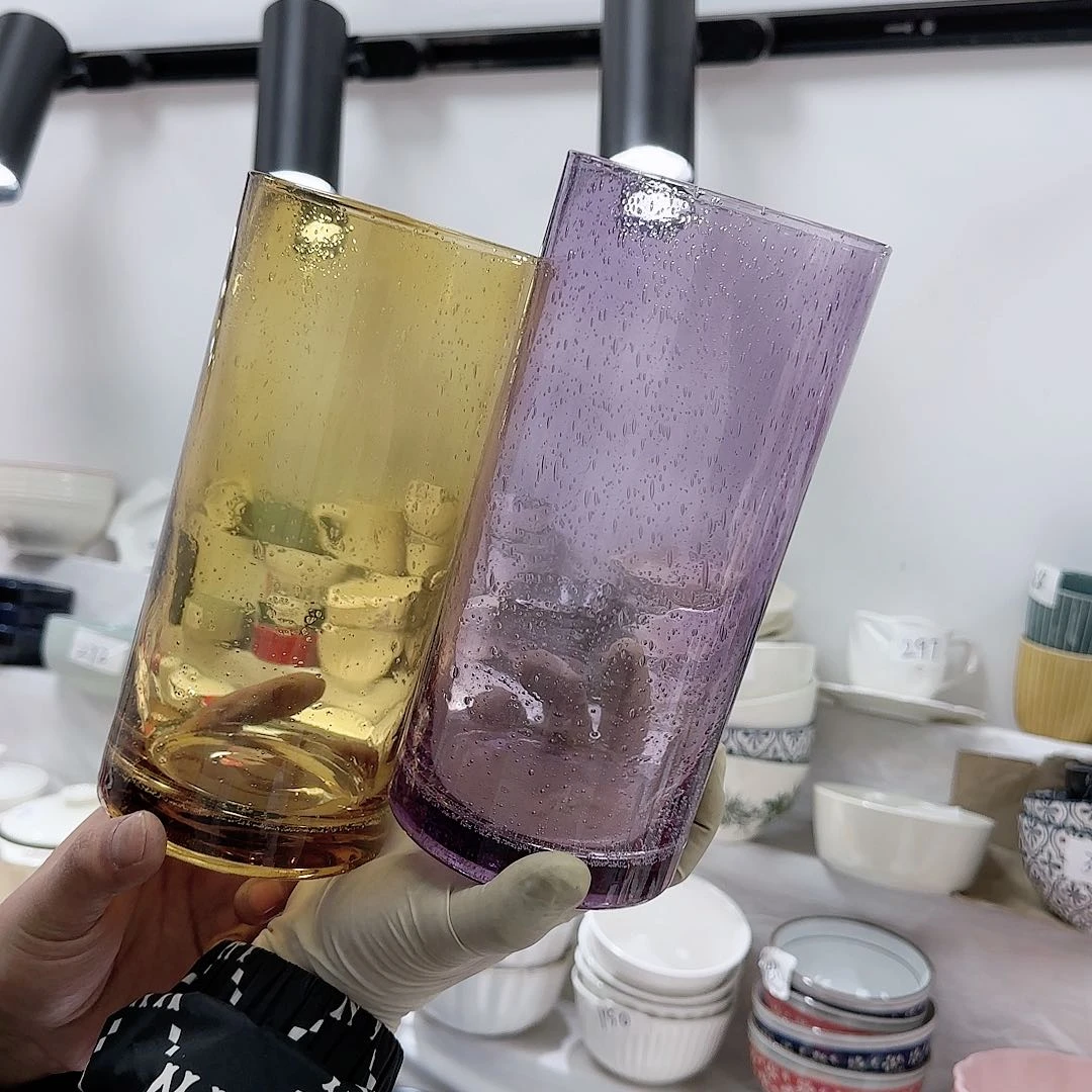 瓷片紫色 橘色。两只