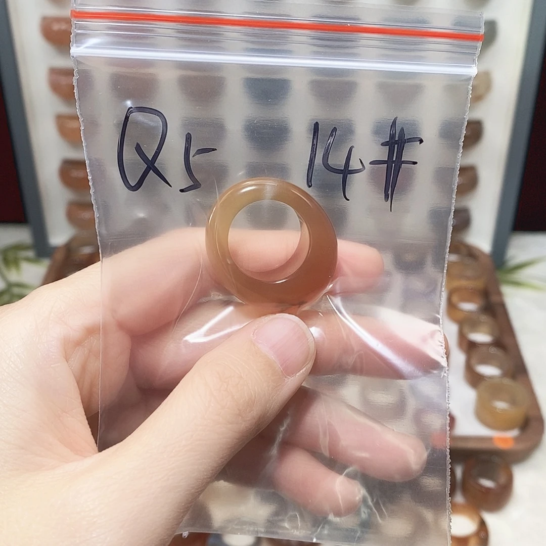 玛瑙/玉髓未镶嵌戒指港14码不退换