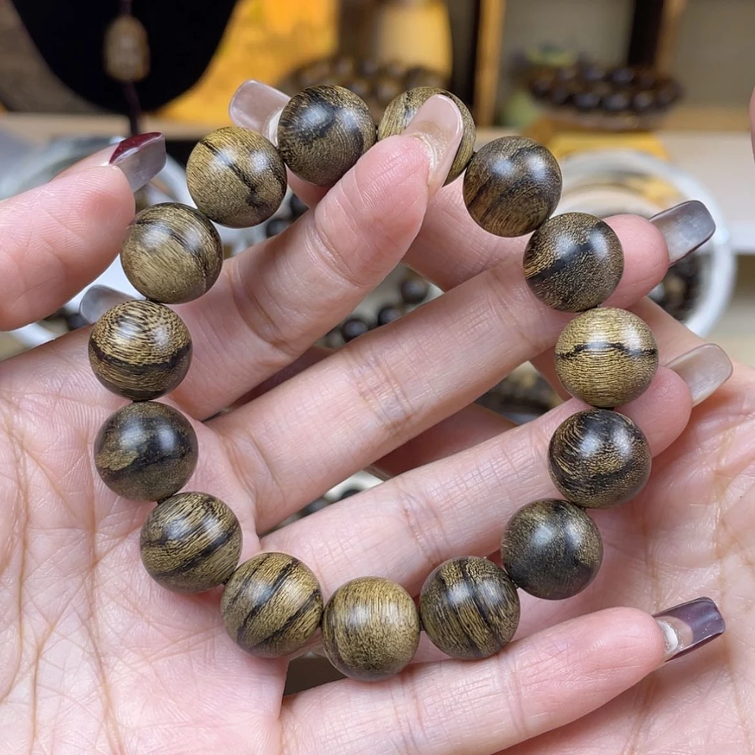 【闪购商品】沉香手串甩**柜芽庄棋楠瘤疤虎斑