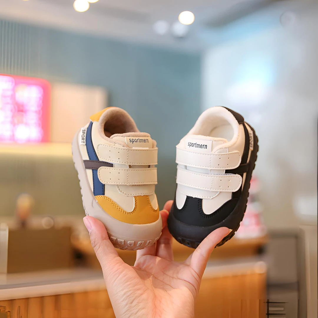 男宝宝学步鞋软底儿童冬季男童休闲小童时尚运动鞋女宝叫加绒板鞋