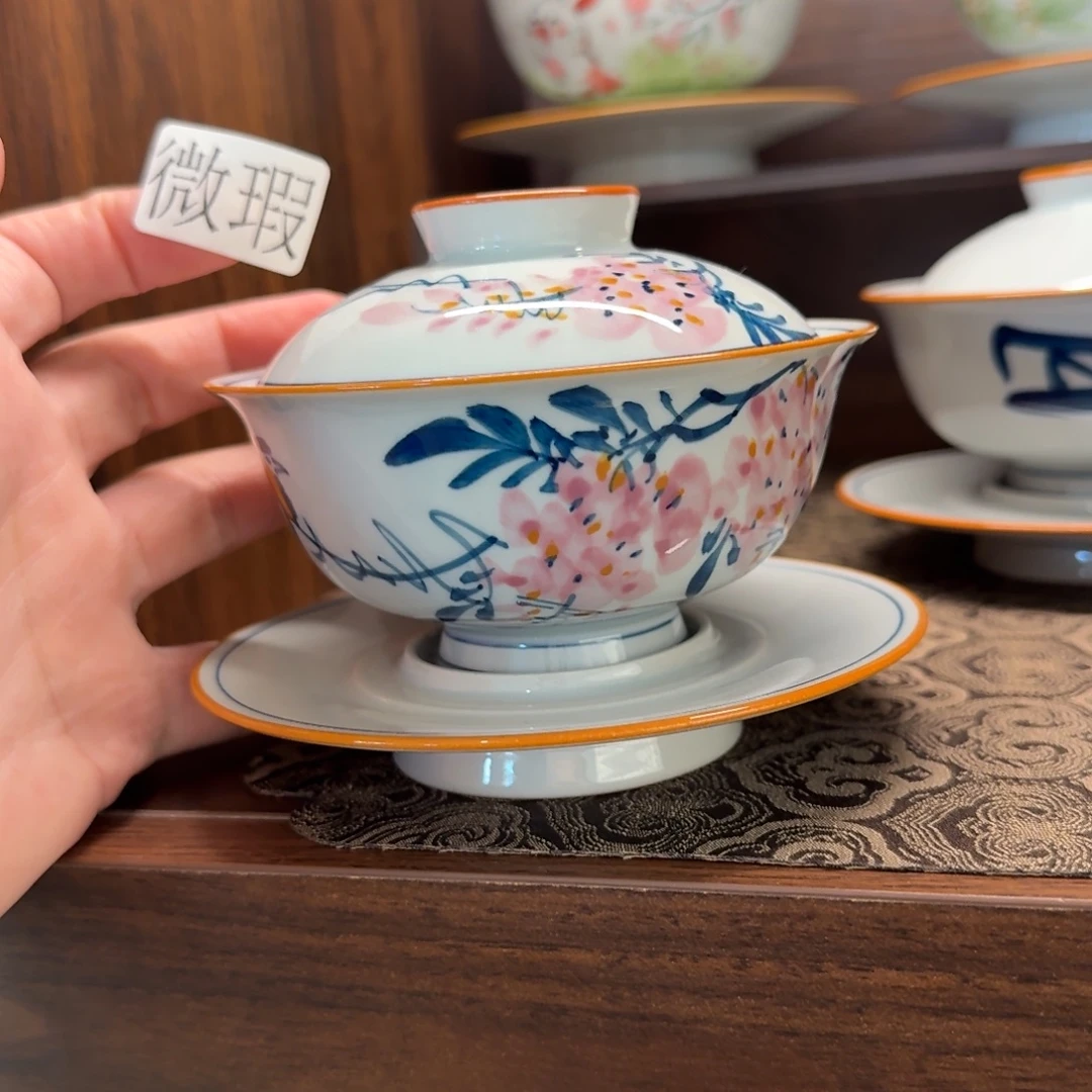 釉下彩纯手绘微瑕