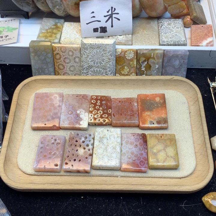 珍***康硅化珊瑚（珊瑚玉）未镶嵌颈饰
