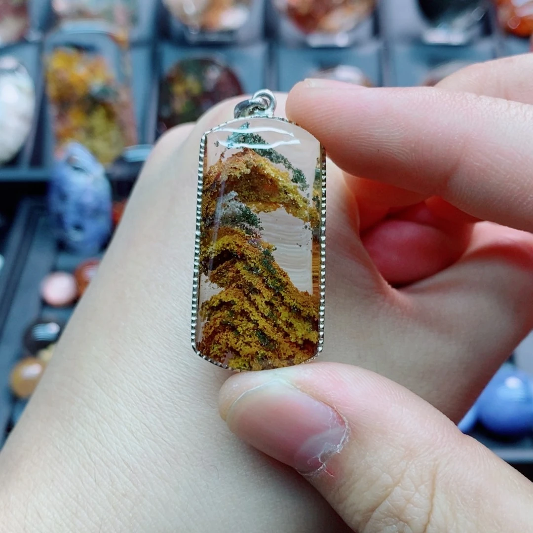 银S925镶嵌颈饰水晶果*水晶颈饰吊坠