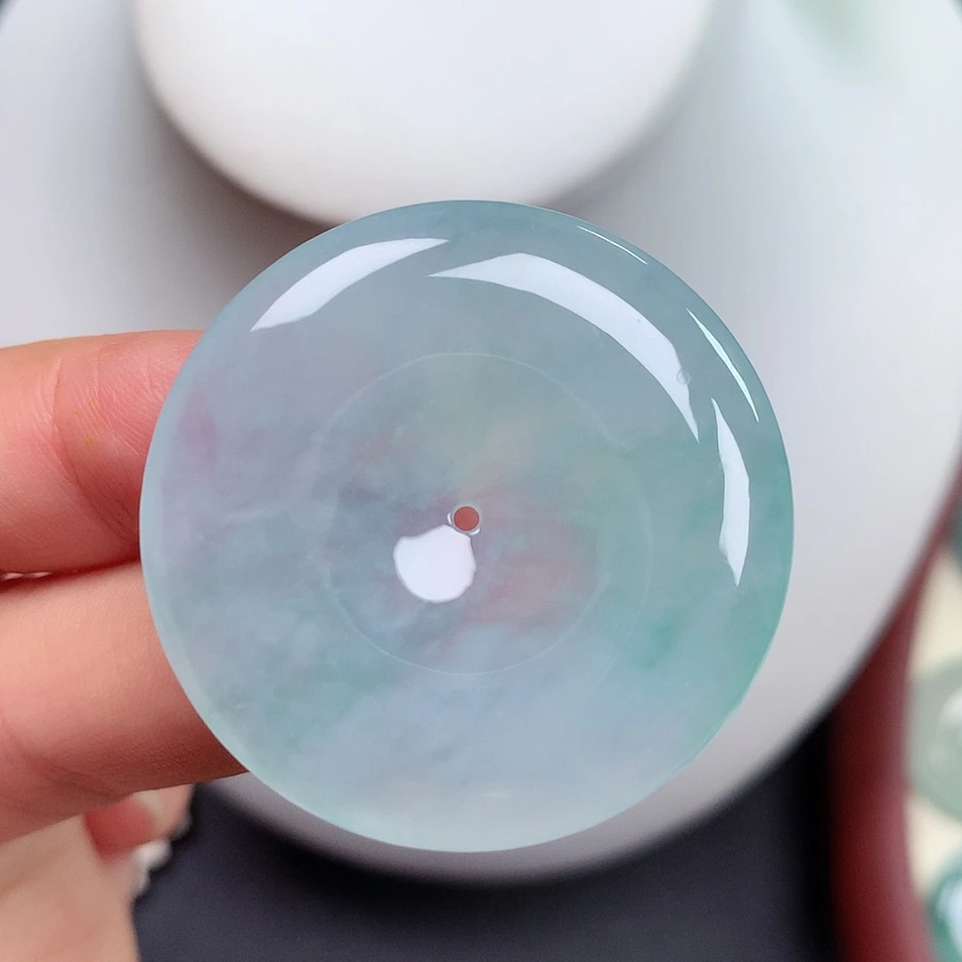 翡翠未镶嵌颈饰平安扣 36x5.7mm