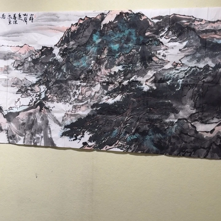 书法39刘晓杨山水四尺整张软片