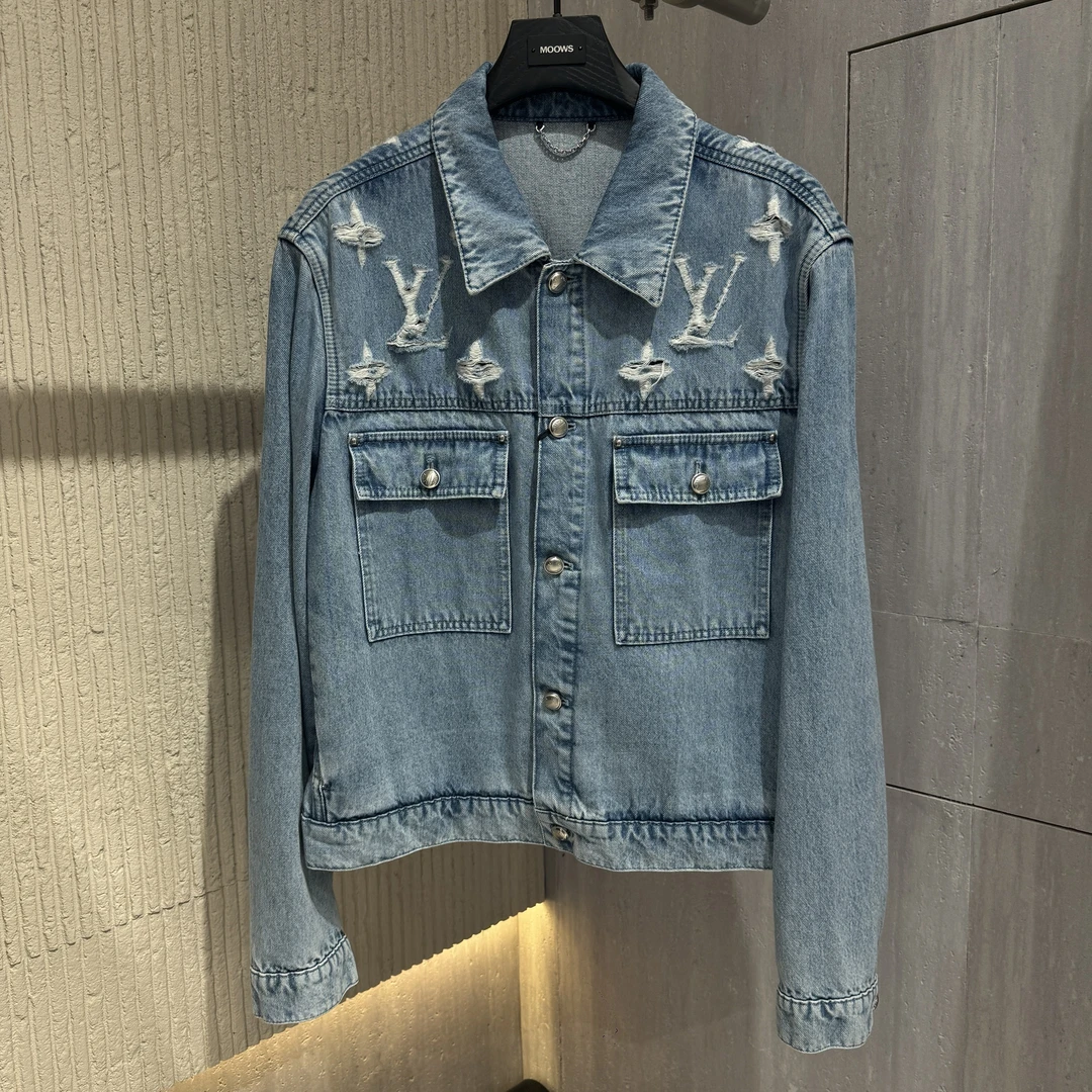 未使用 LouisVuitton/路易威登 25早春 Logo牛仔外套 12850103