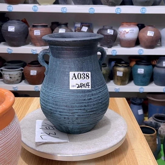 红陶手工制作工艺花盆