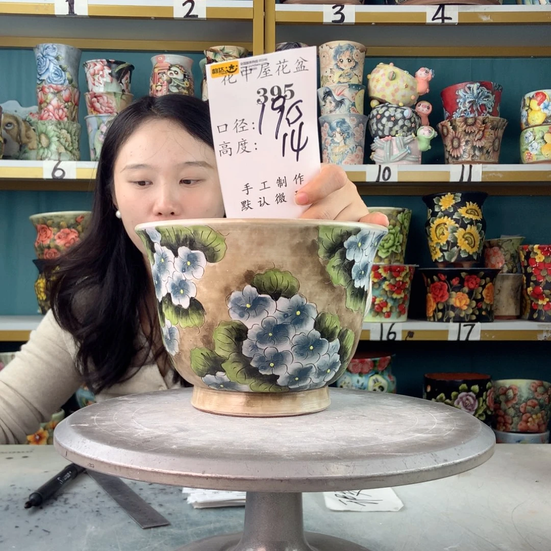 陶景德镇手工花盆395