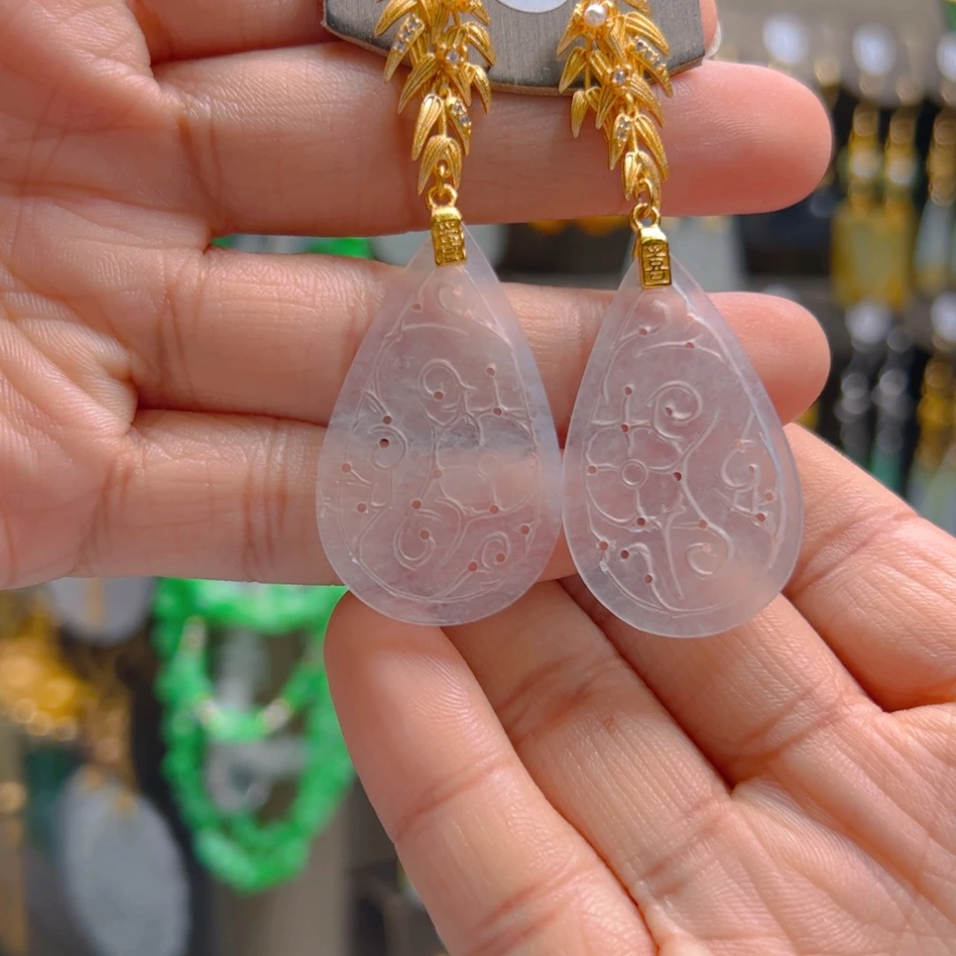 未镶嵌翡翠耳饰翡翠