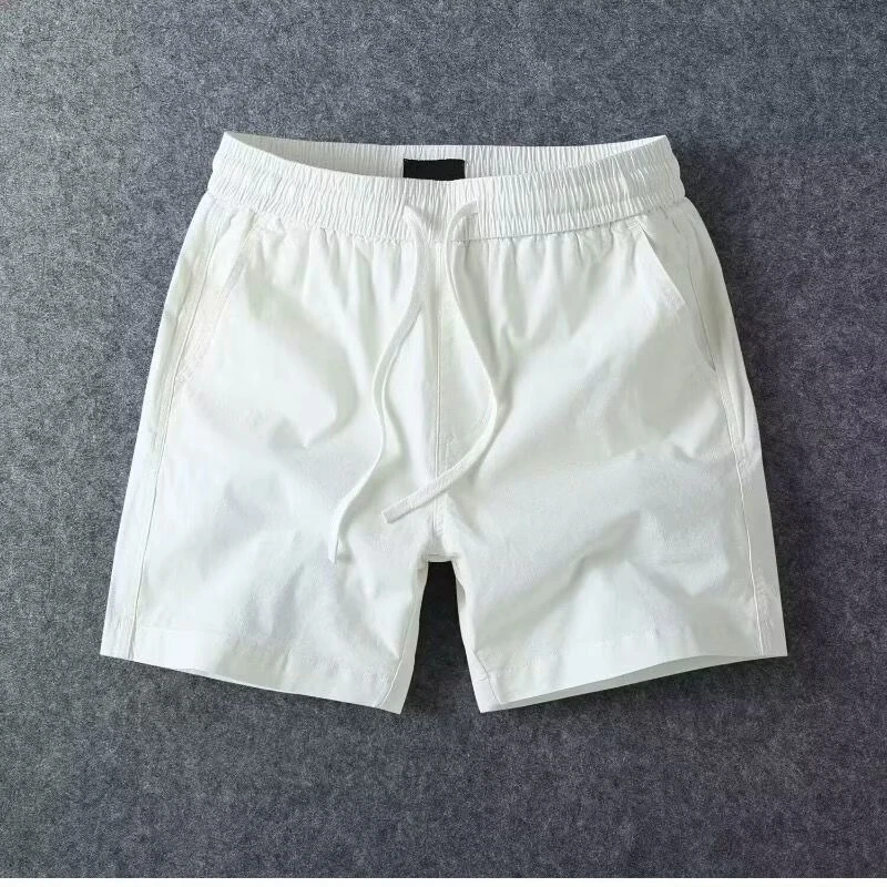 夏季休闲四分裤男士男款美式薄款外穿运动沙滩裤纯棉短裤新款痞帅