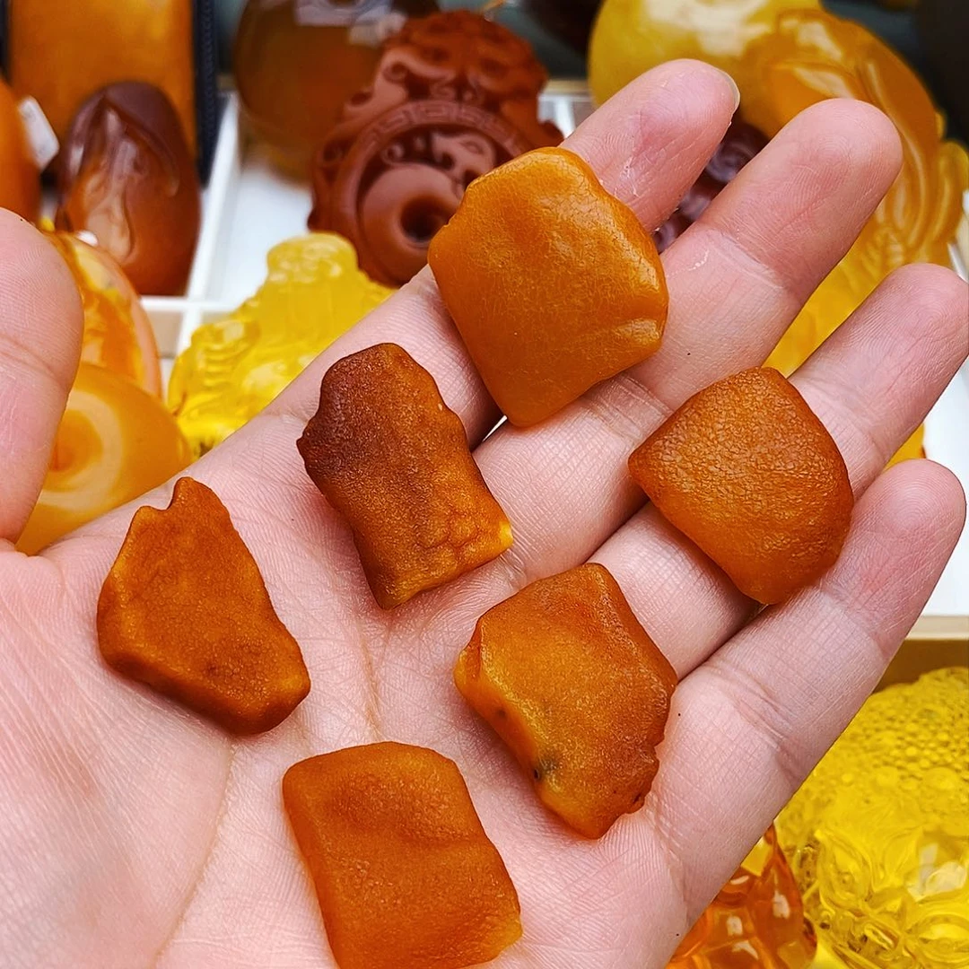 蜜蜡颈饰未镶嵌天然保真假一赔十