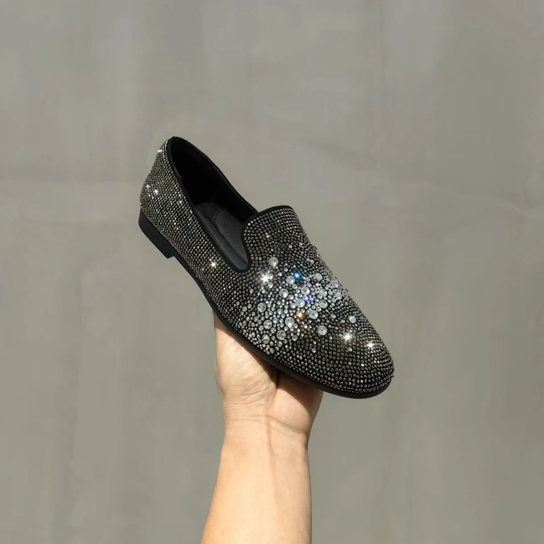 蒂格薇琦2025年春季新款真皮浅口圆头平底真皮女蹬单鞋 13060050