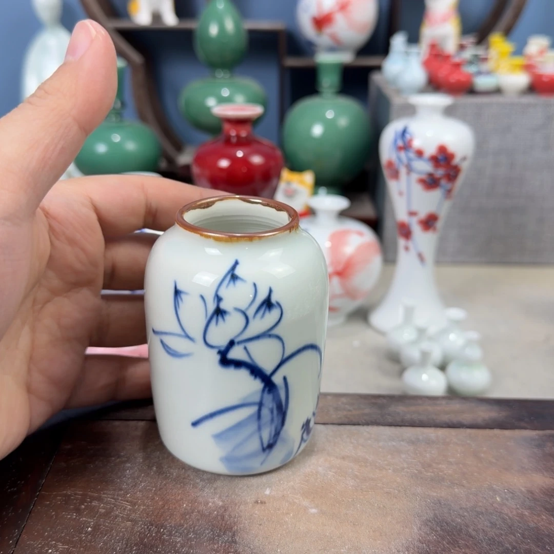 陶瓷手工小花器摆件