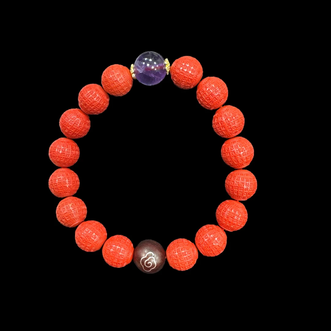 含辰砂工艺品V6992朱砂手串，（多样性发一）