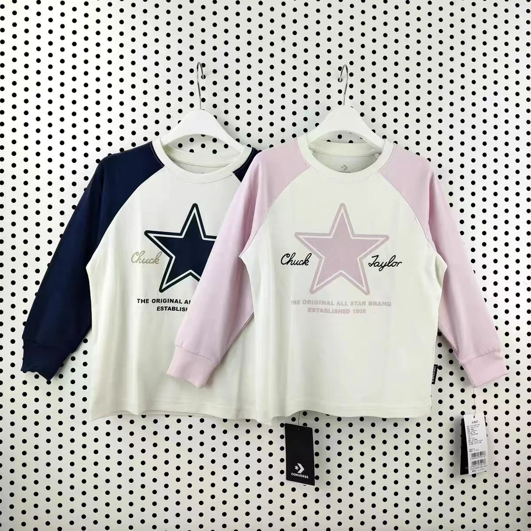 Converse匡威儿童装时尚舒适插肩百搭亲肤打底衫长袖T恤CV2512062