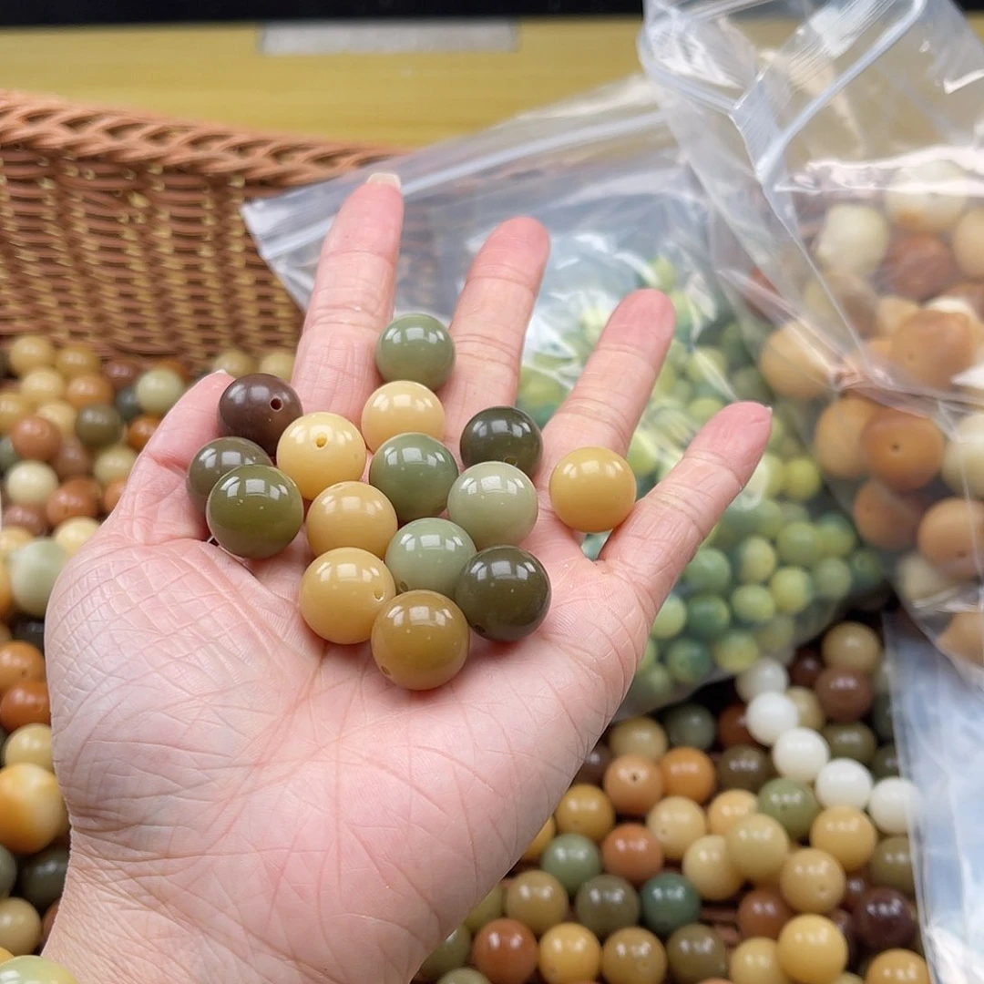 白玉菩提吊坠Q/14mm/50+50颗