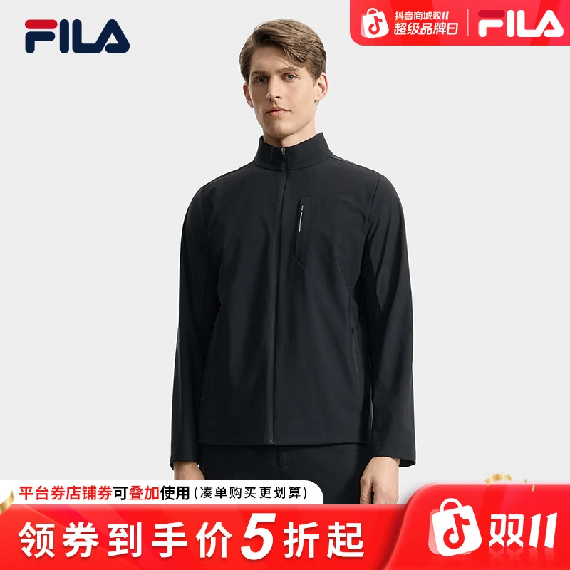 【全贴合极简商务】Fila/斐乐男款秋季防风休闲立领外套F11M532501F