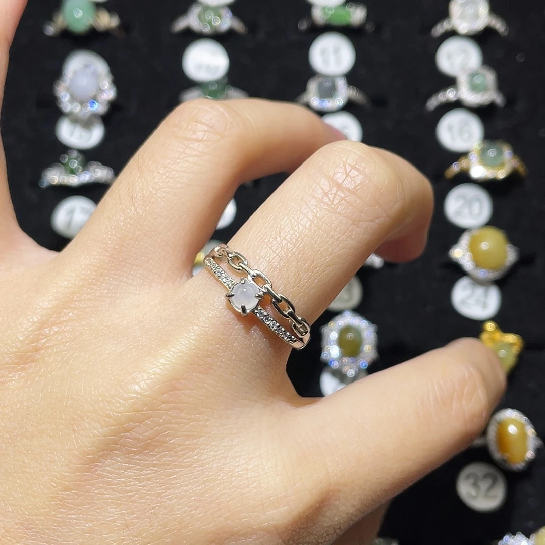 翡翠未镶嵌戒指戒指