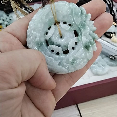 颈饰未镶嵌翡翠翡翠时来运转