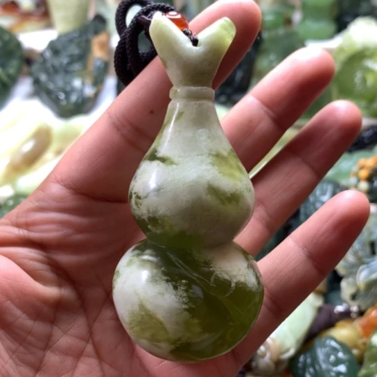 蛇纹石玉岫玉手把件未镶嵌