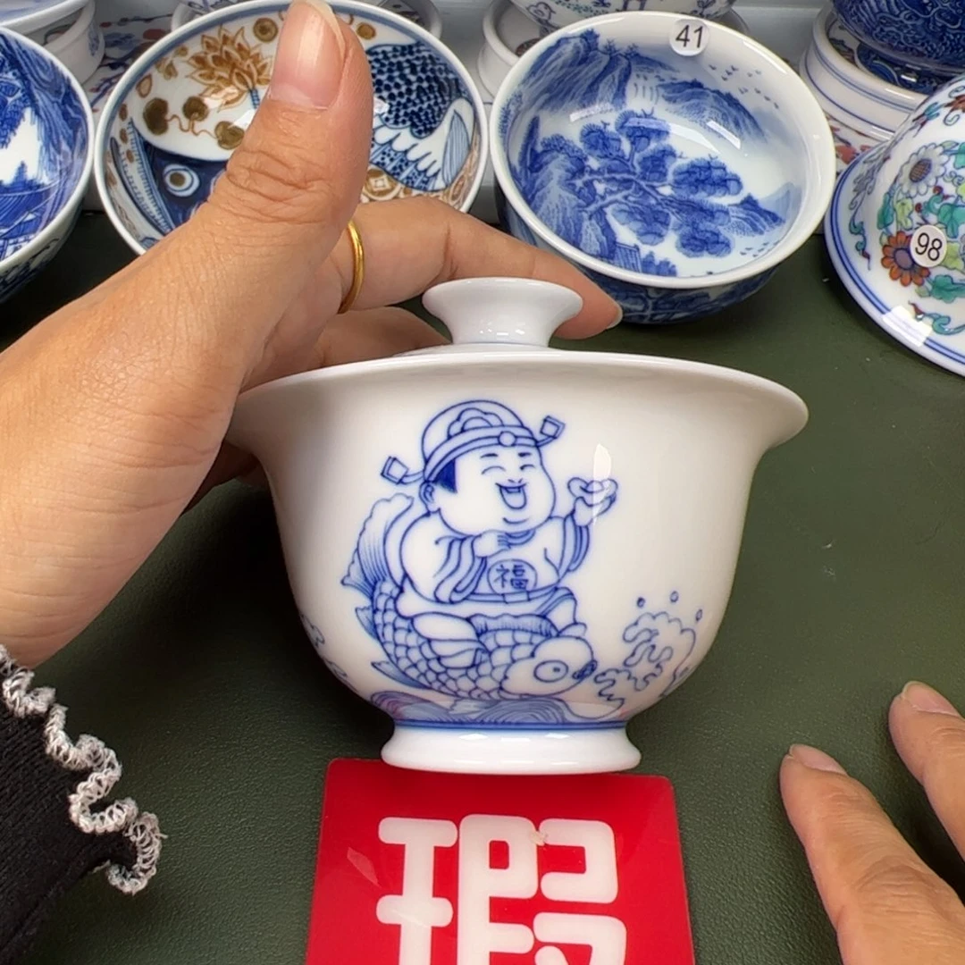 陶瓷景德镇纯手工纯手绘茶具木木40