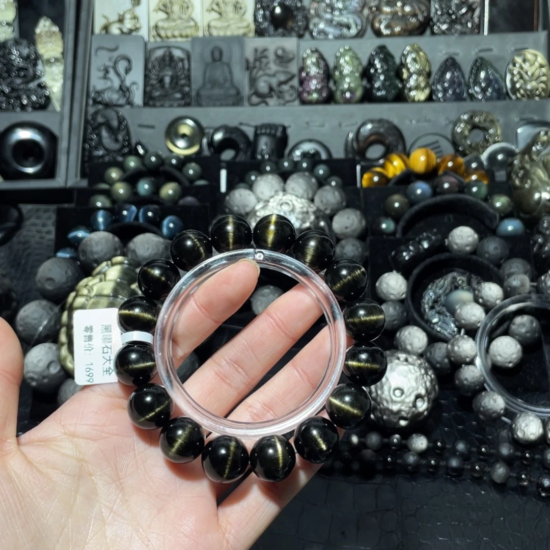 邀***升黑曜岩未镶嵌珠宝奇石