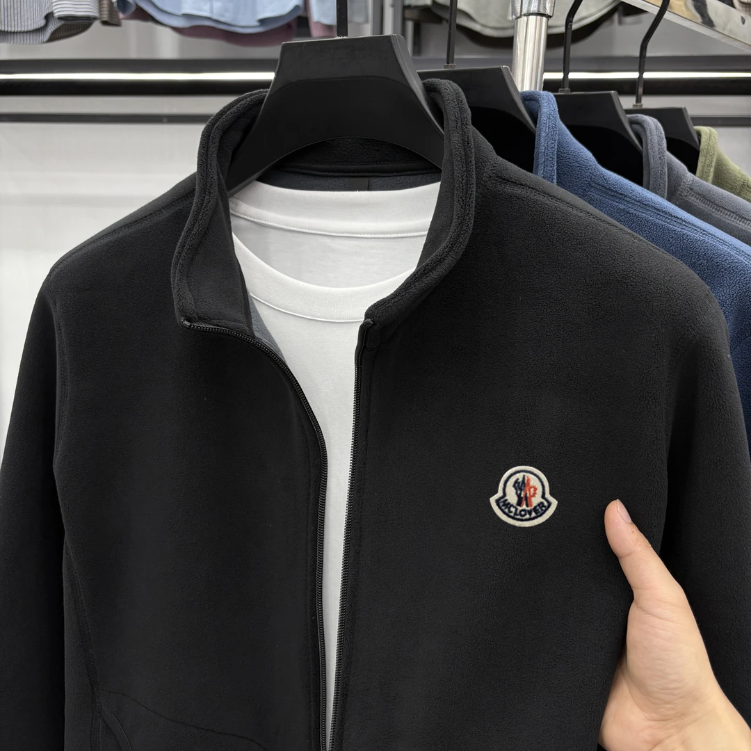 【精品撤柜】高端轻奢男士秋冬保暖摇粒绒外套打底抓绒拉链夹克衫