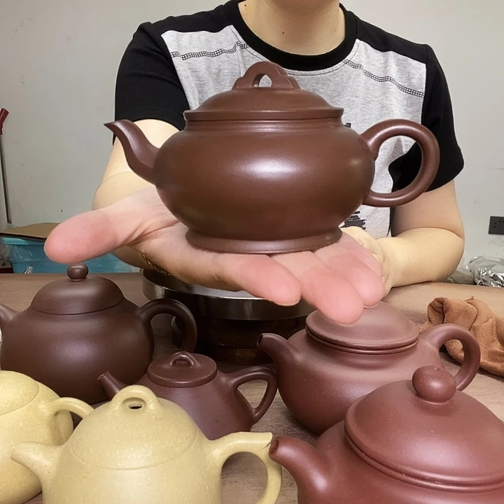 乾***露茶壶紫砂云桥 半手工