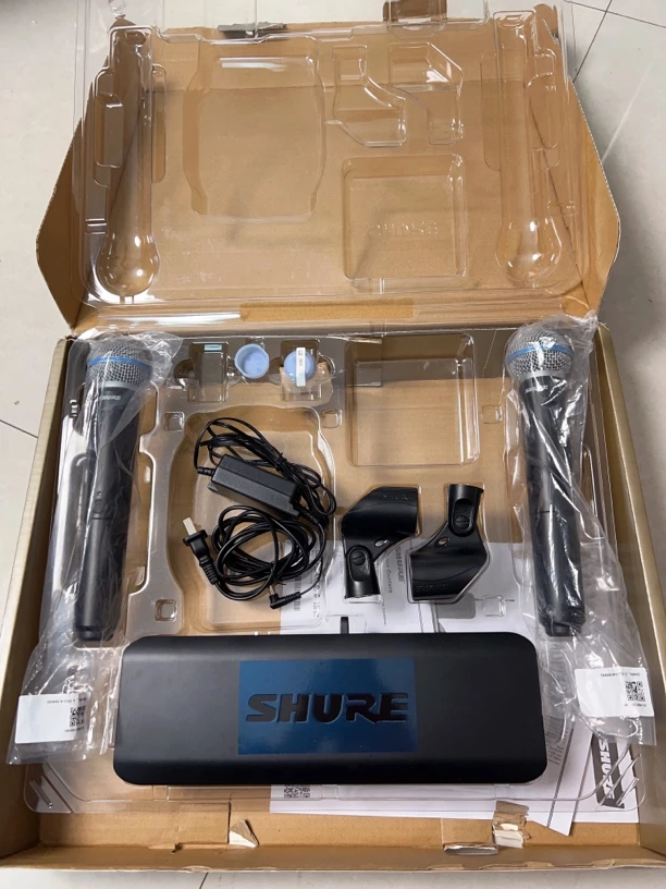 95新 Shure/舒尔 舒尔无线58a一拖二成色挺好 试用次数有限