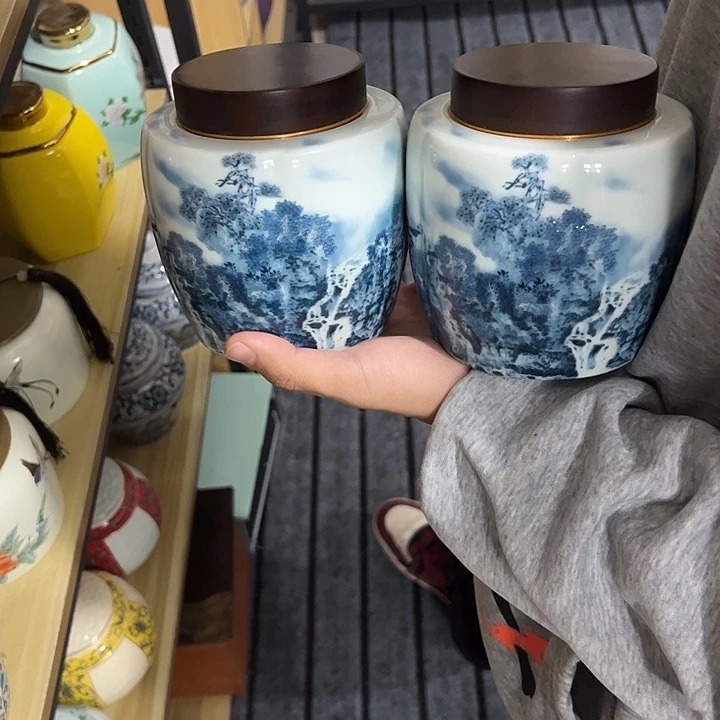 茶叶罐陶瓷家用储物罐瑕疵福利品介意勿拍