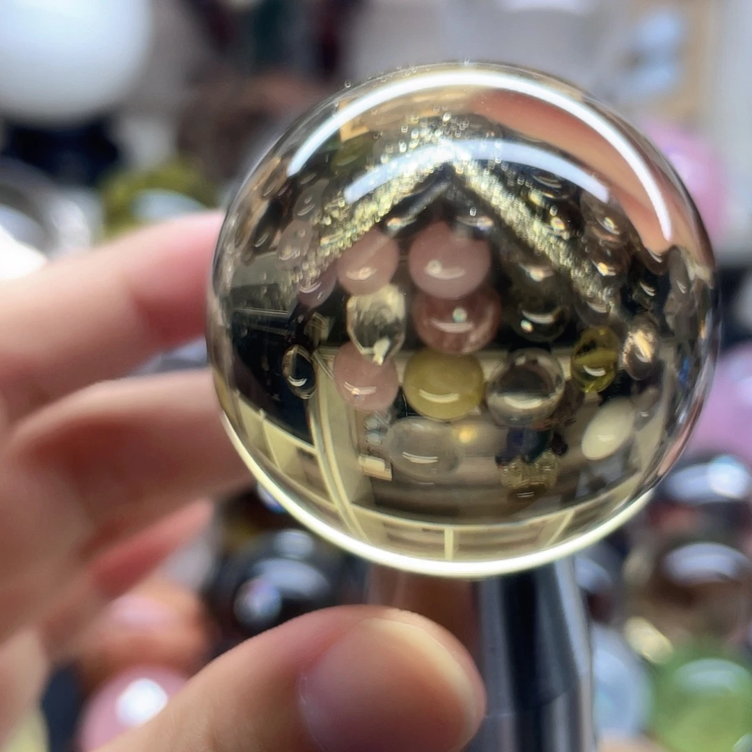 水晶珠宝半成品未镶嵌黄水晶金字塔卡48