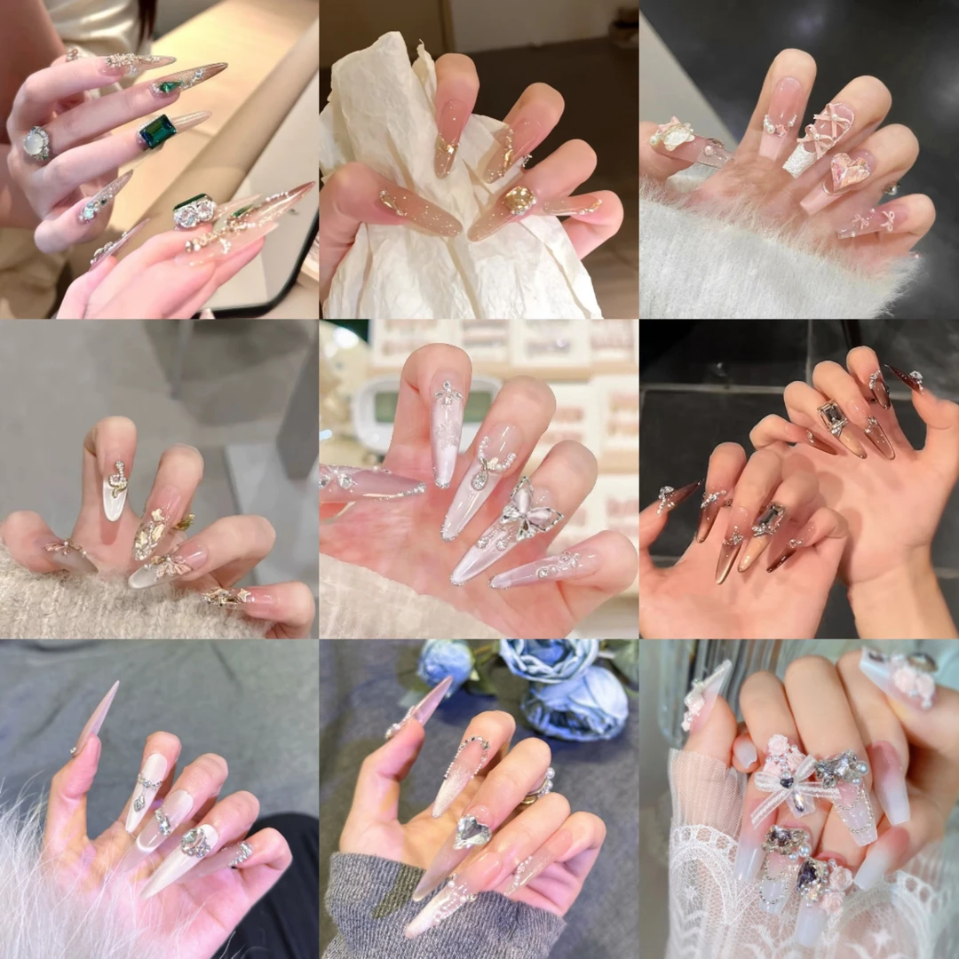 拆拆乐纯手工穿戴甲中短款长款高级感2025新款