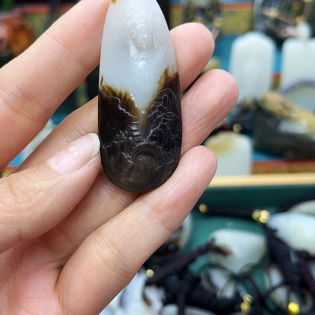 @***@和田玉未镶嵌挂件