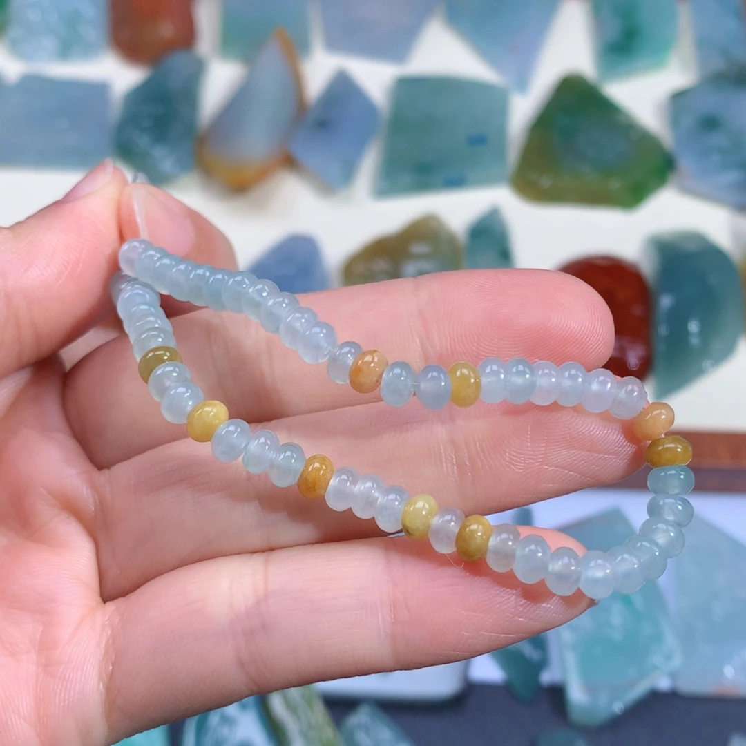 翡翠散珠天然缅甸翡翠包邮