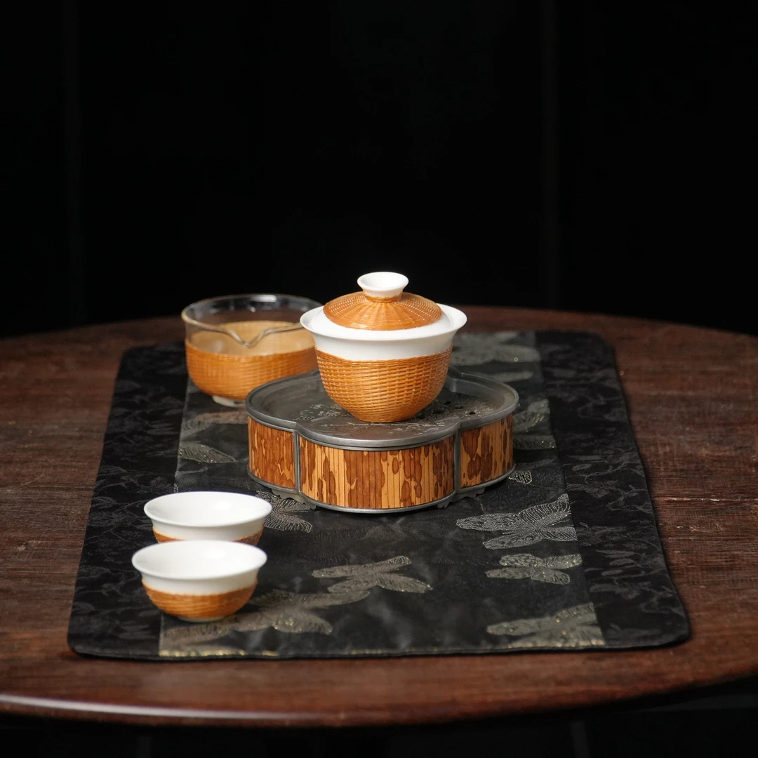 【金蝶】香云纱茶席主人席主人垫隔热垫喝茶道具零配