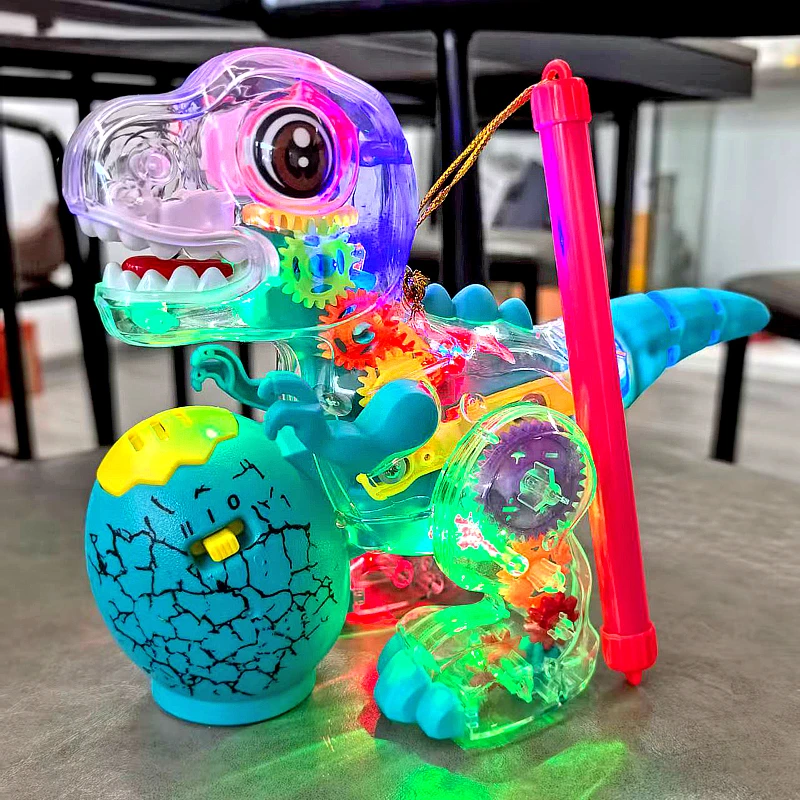 儿童灯笼玩具手提花灯男女孩子十五中秋节礼物电动会发光齿轮恐龙