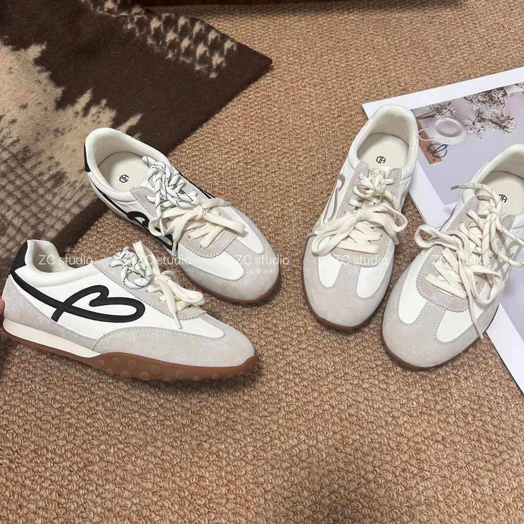 【珍珍家】早春新款系带德训鞋女百搭休闲阿甘鞋