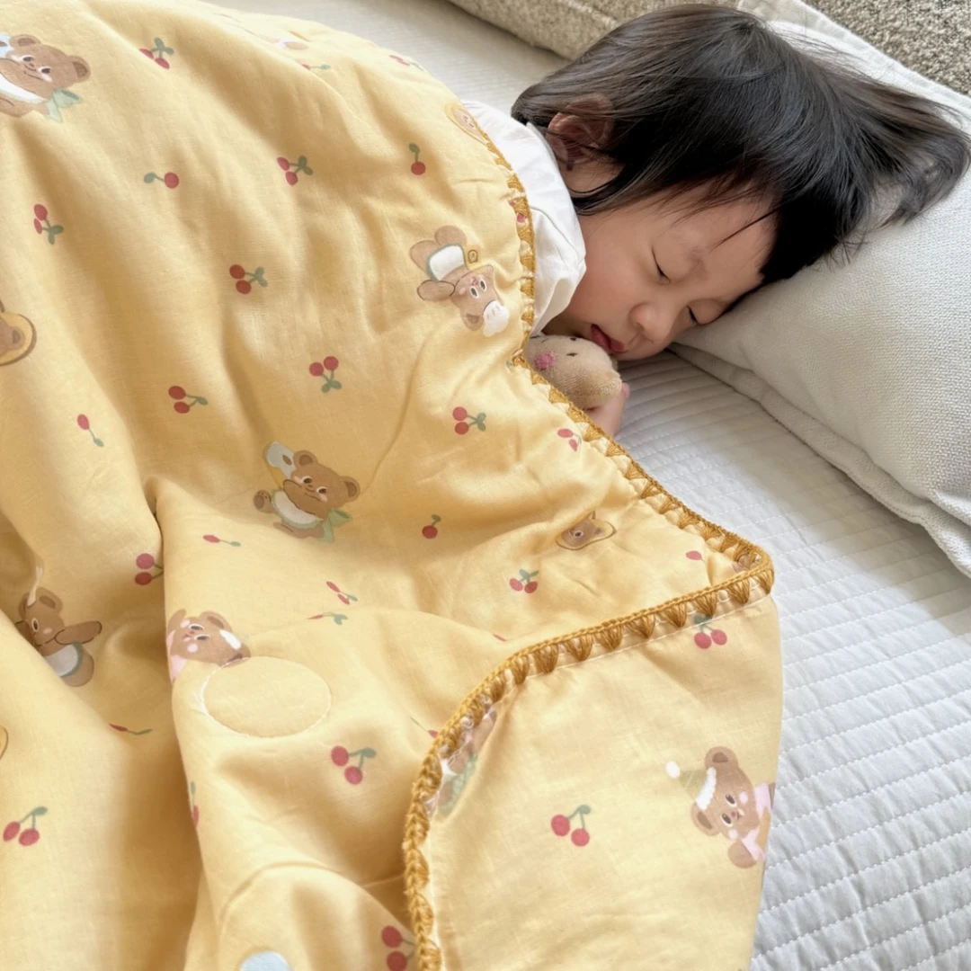 失眠小屋 A类母婴级全棉双层纱夏凉被可机洗纯棉空调被幼儿园薄被